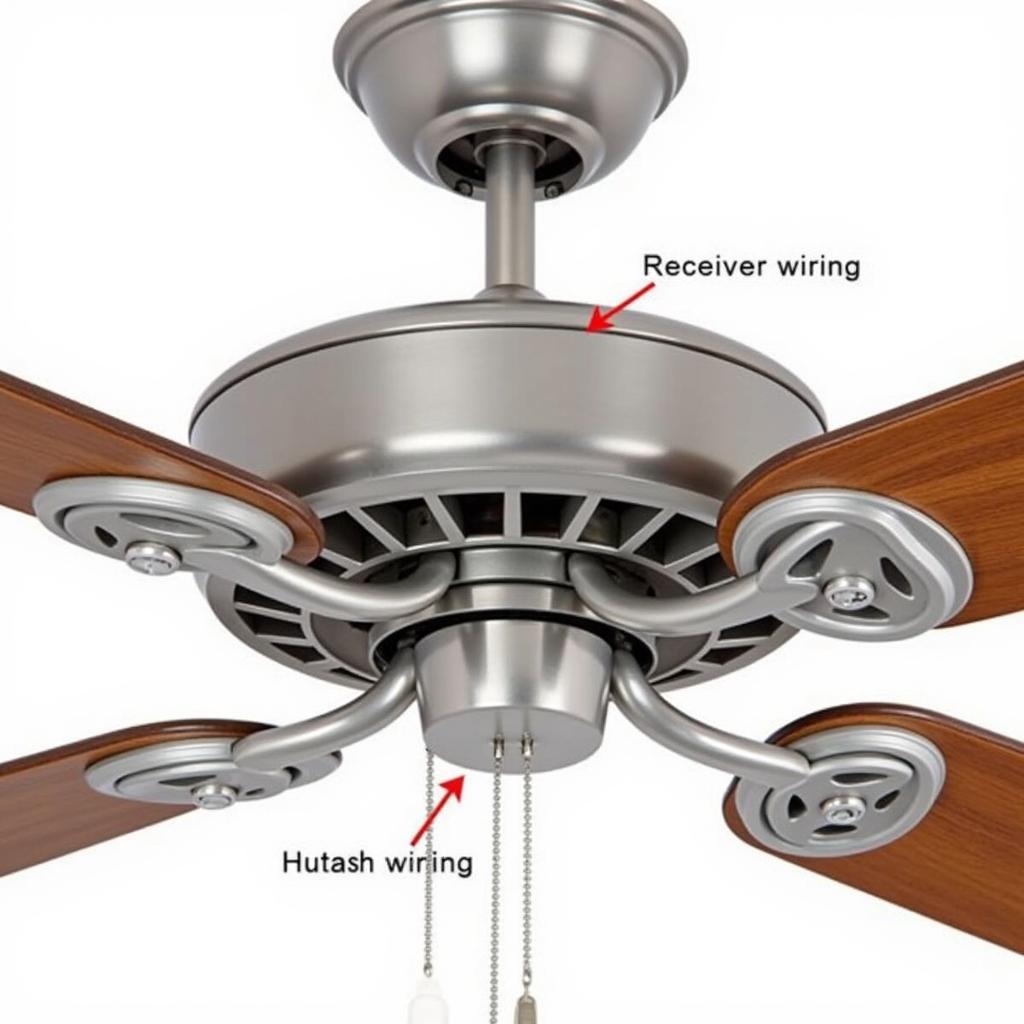 Locating the receiver unit within the Emerson ceiling fan housing