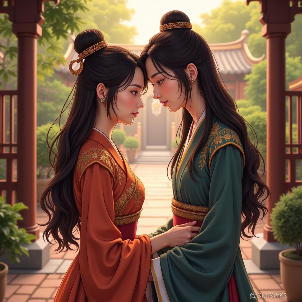 Empress Ki and Wang Yu in a Romantic Setting