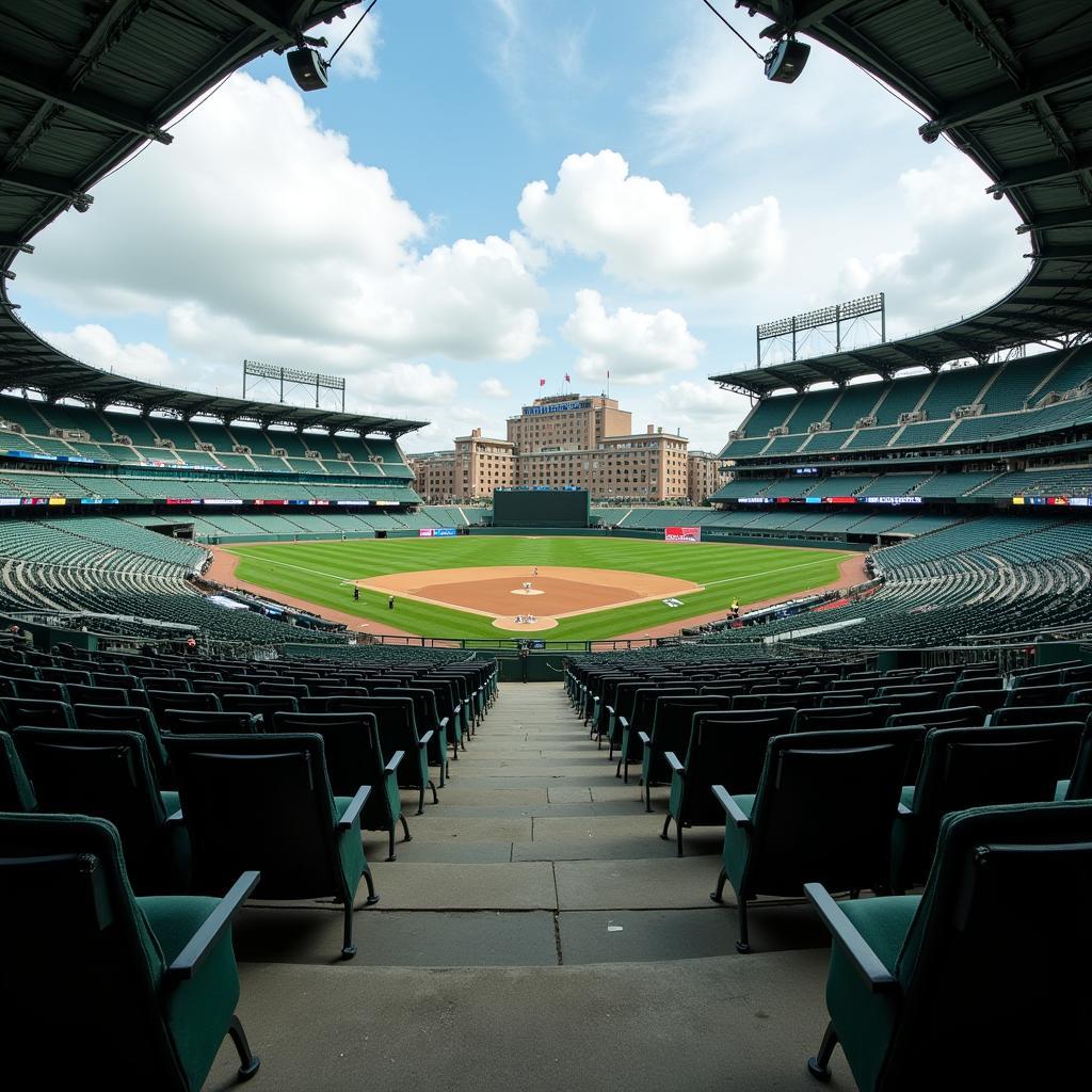 Empty Stadium After Relocation Threat