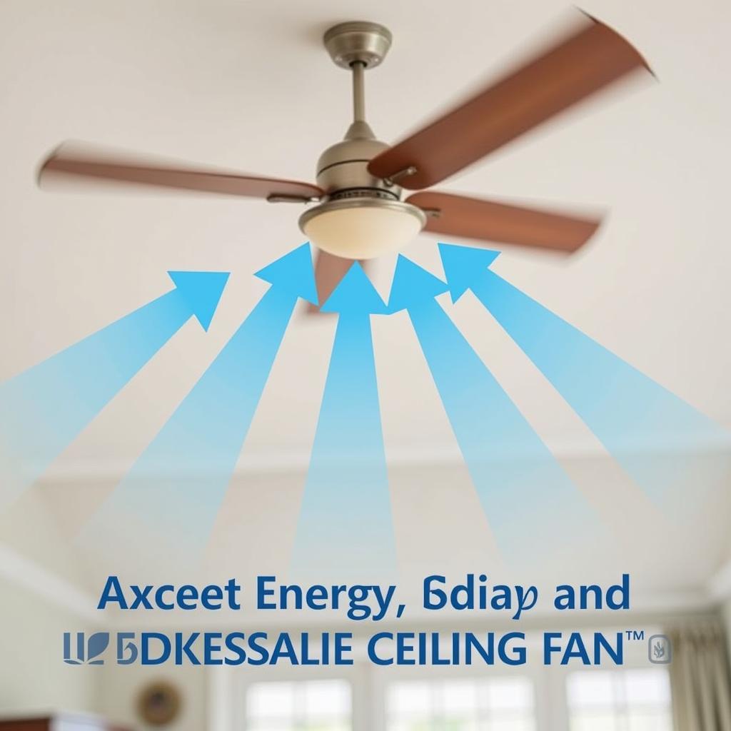 Energy-Efficient Ceiling Fan Circulating Air