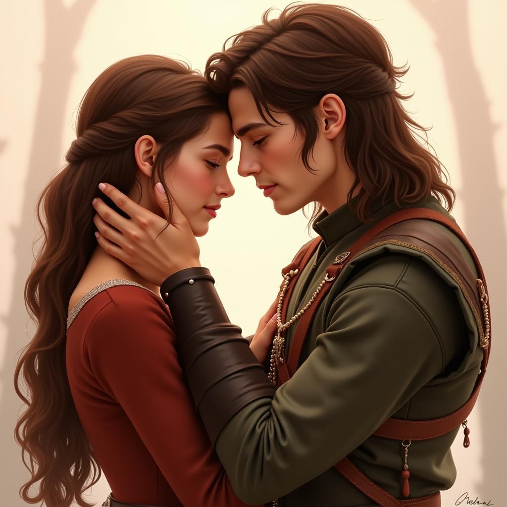 Eragon and Arya Romantic Fanart