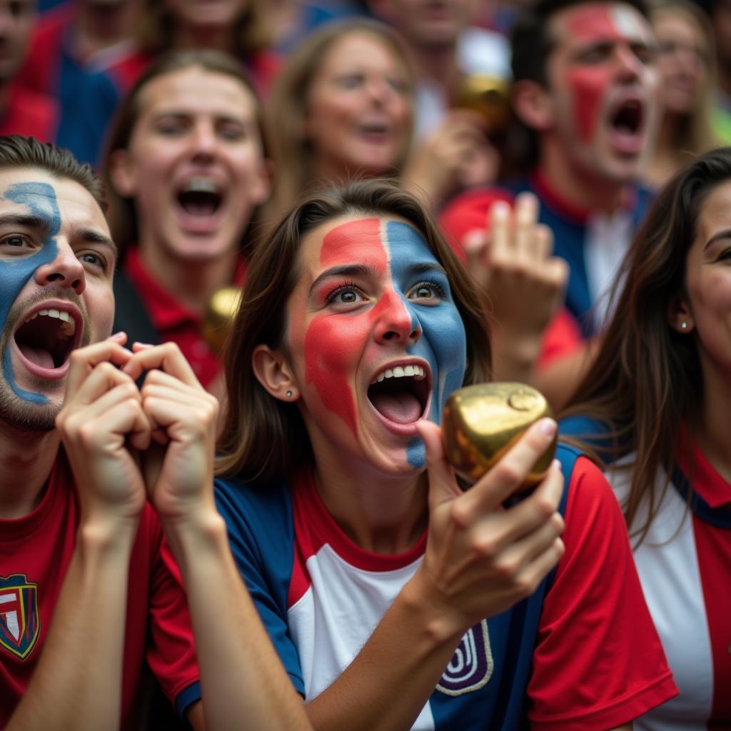 European Football Fans with Cowbells