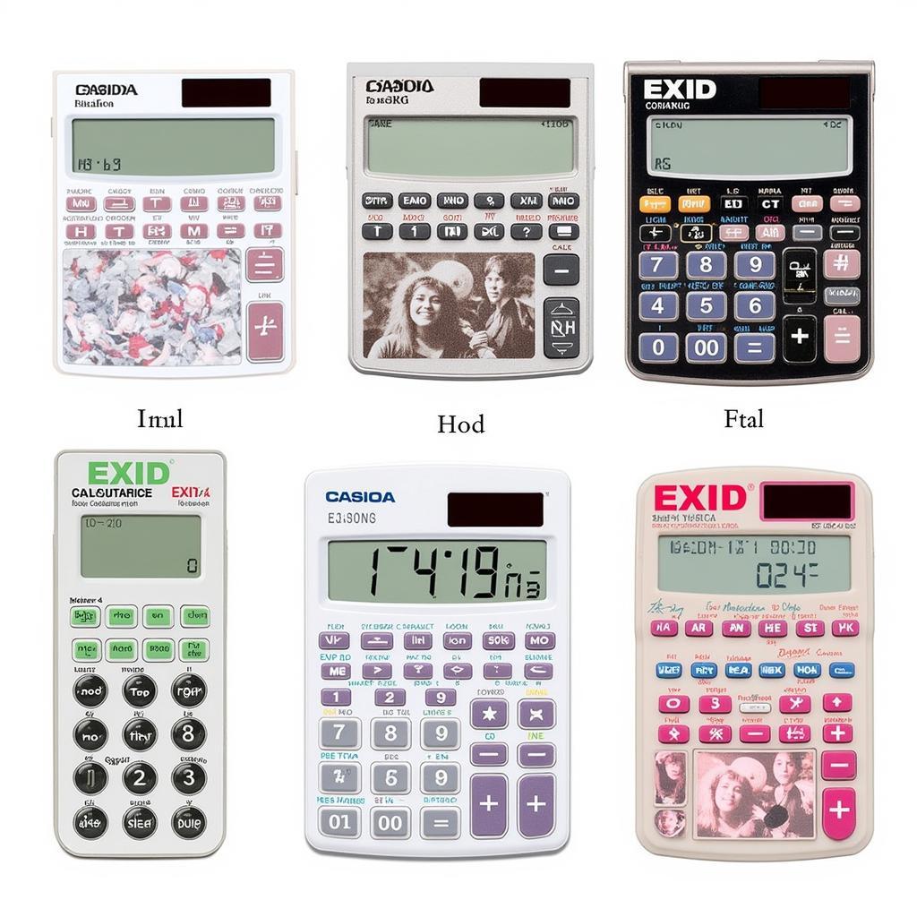 Various EXID Calculator Decal Designs