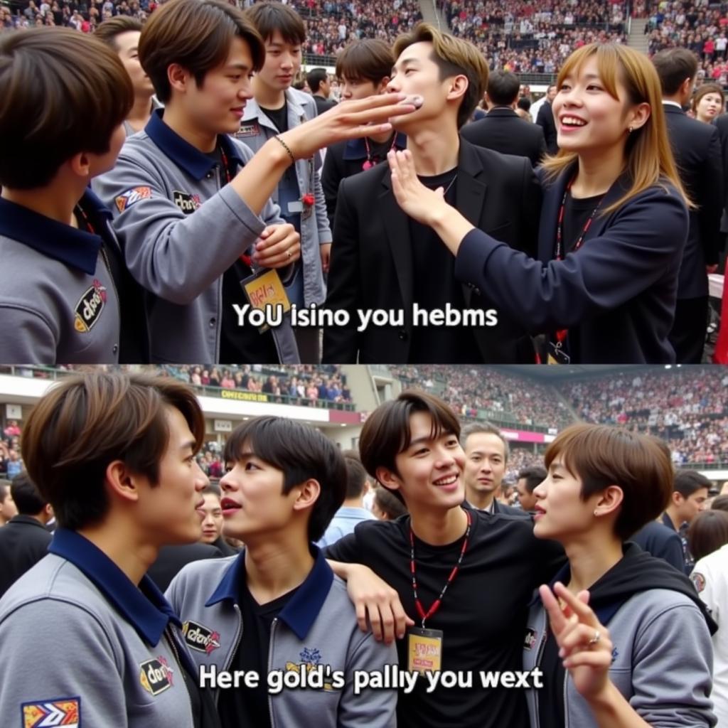 EXO Interacting with Fans at a Fan Meeting