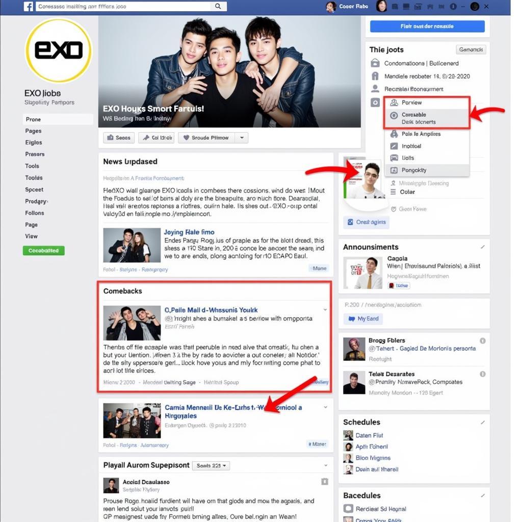 EXO Official Fan Page Updates