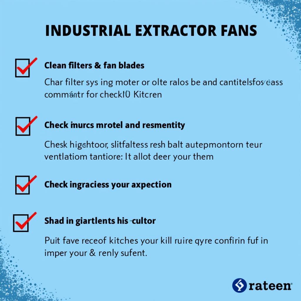 Extractor Fan Maintenance Checklist