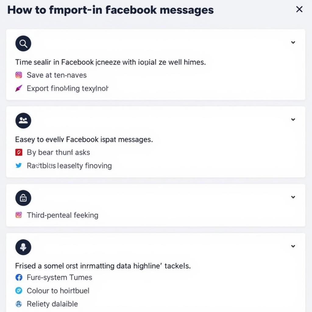 Facebook Message Export Options