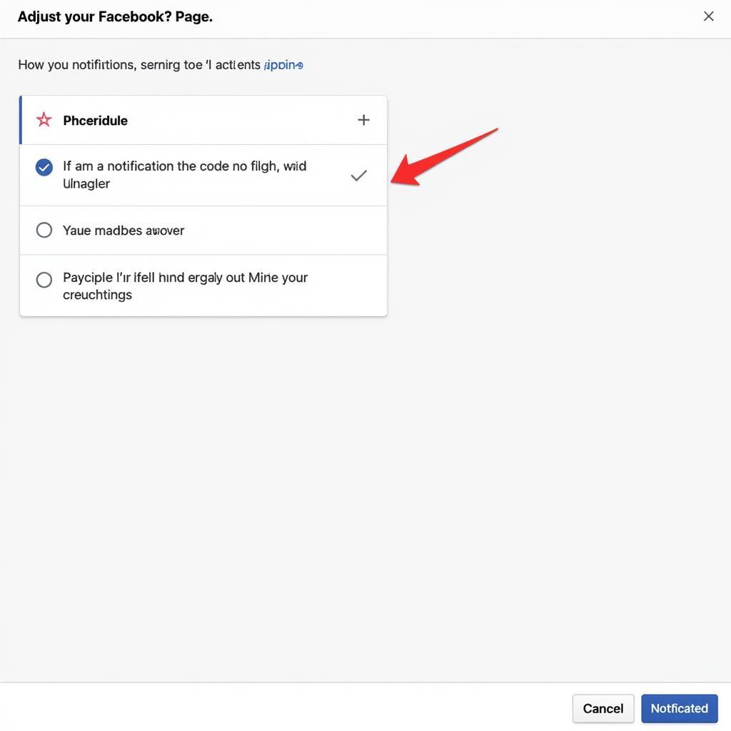 Facebook Page Notification Settings