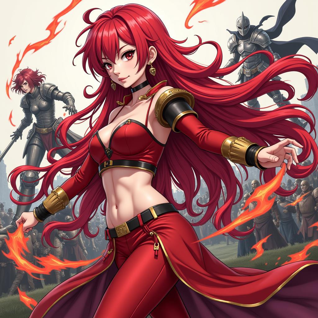 Fairy Tail Erza Scarlet Armor Requip Fan Art