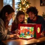 Family Building LEGO Advent Calendar Together