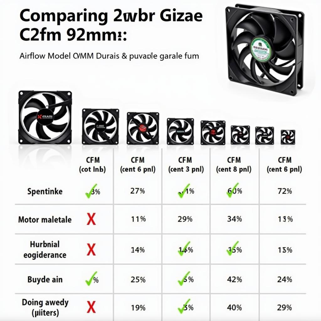 Fan 92 Airflow Comparison Chart