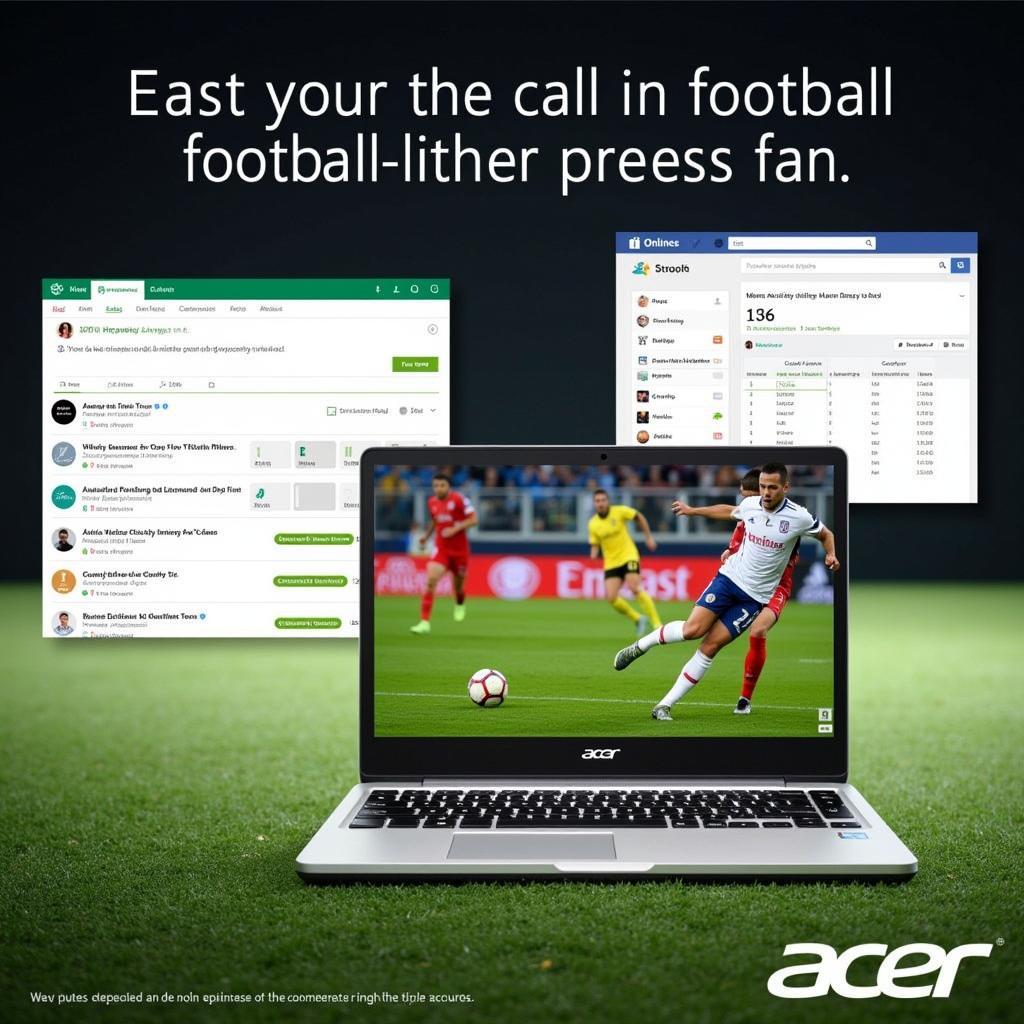 Fan Acer E5-522 Multitasking Football-Related Activities