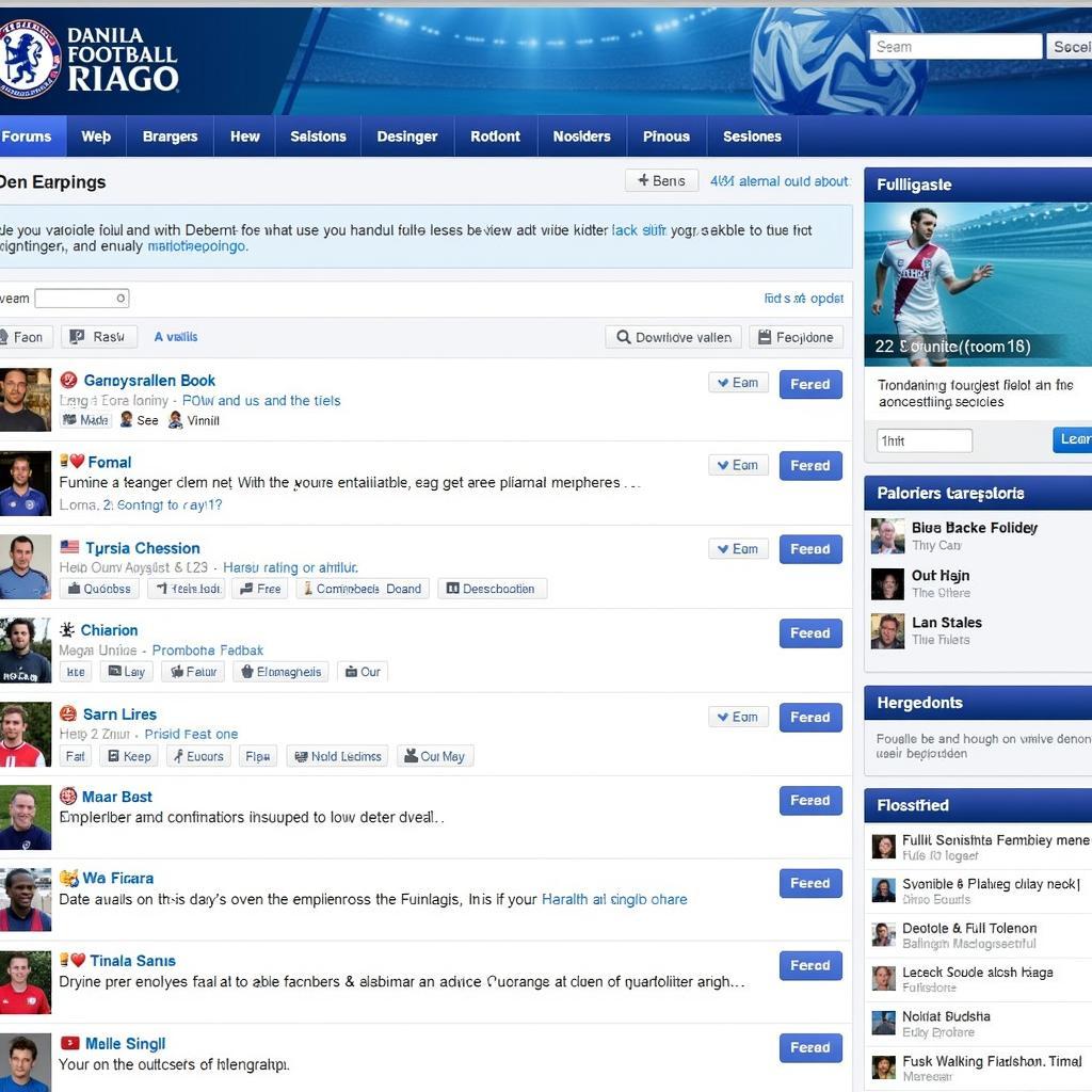 Fans interacting online in a football forum