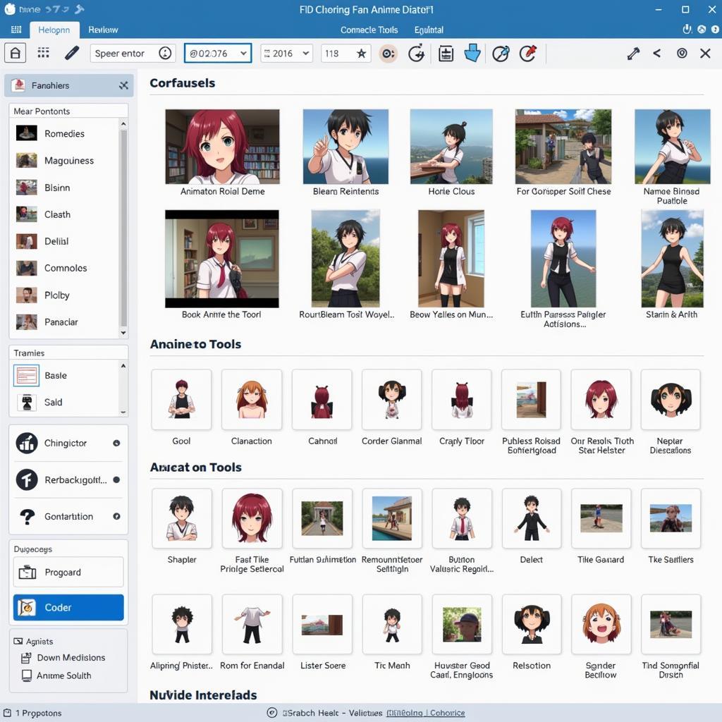 Fan Anime Maker Software Interface