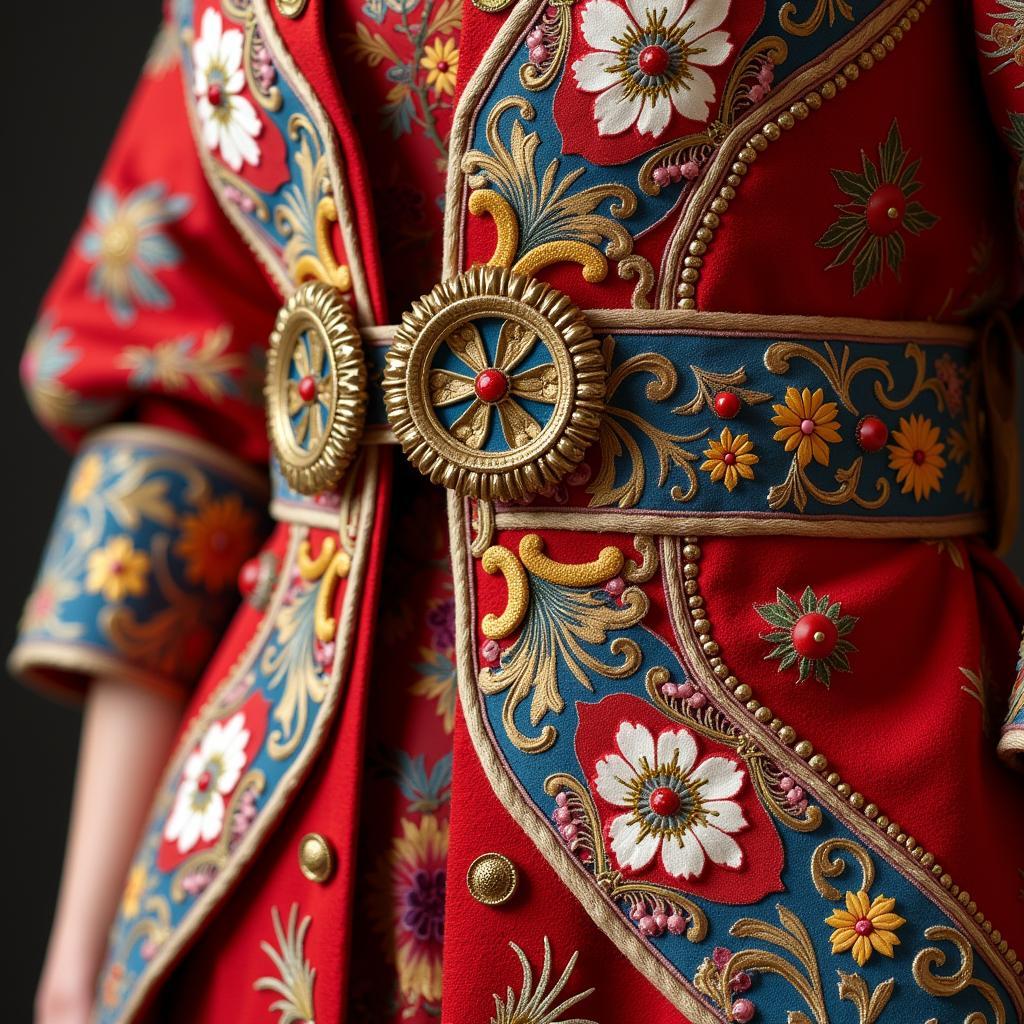 Close-up of Fan Bingbing's dress on the Marie Claire cover