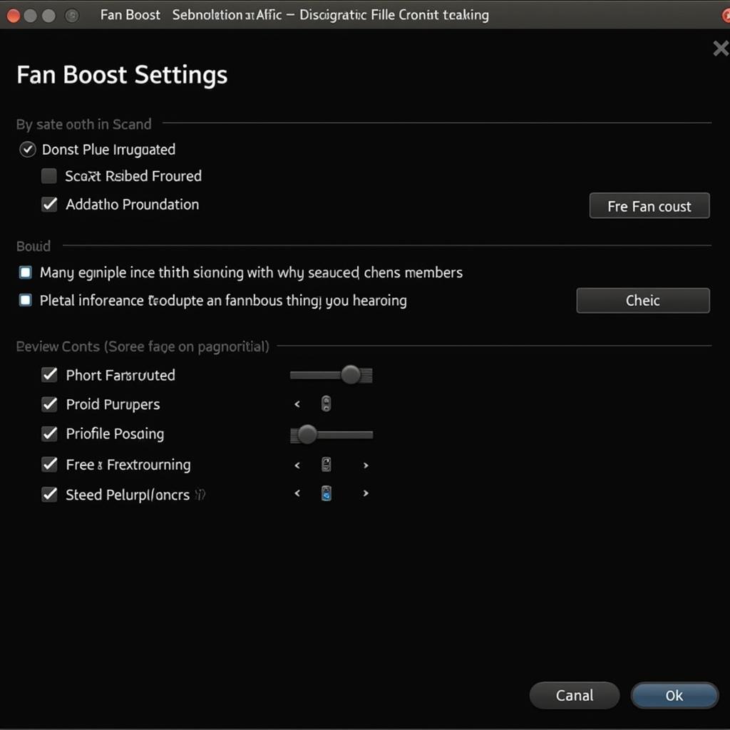 Fan Boost Settings Interface