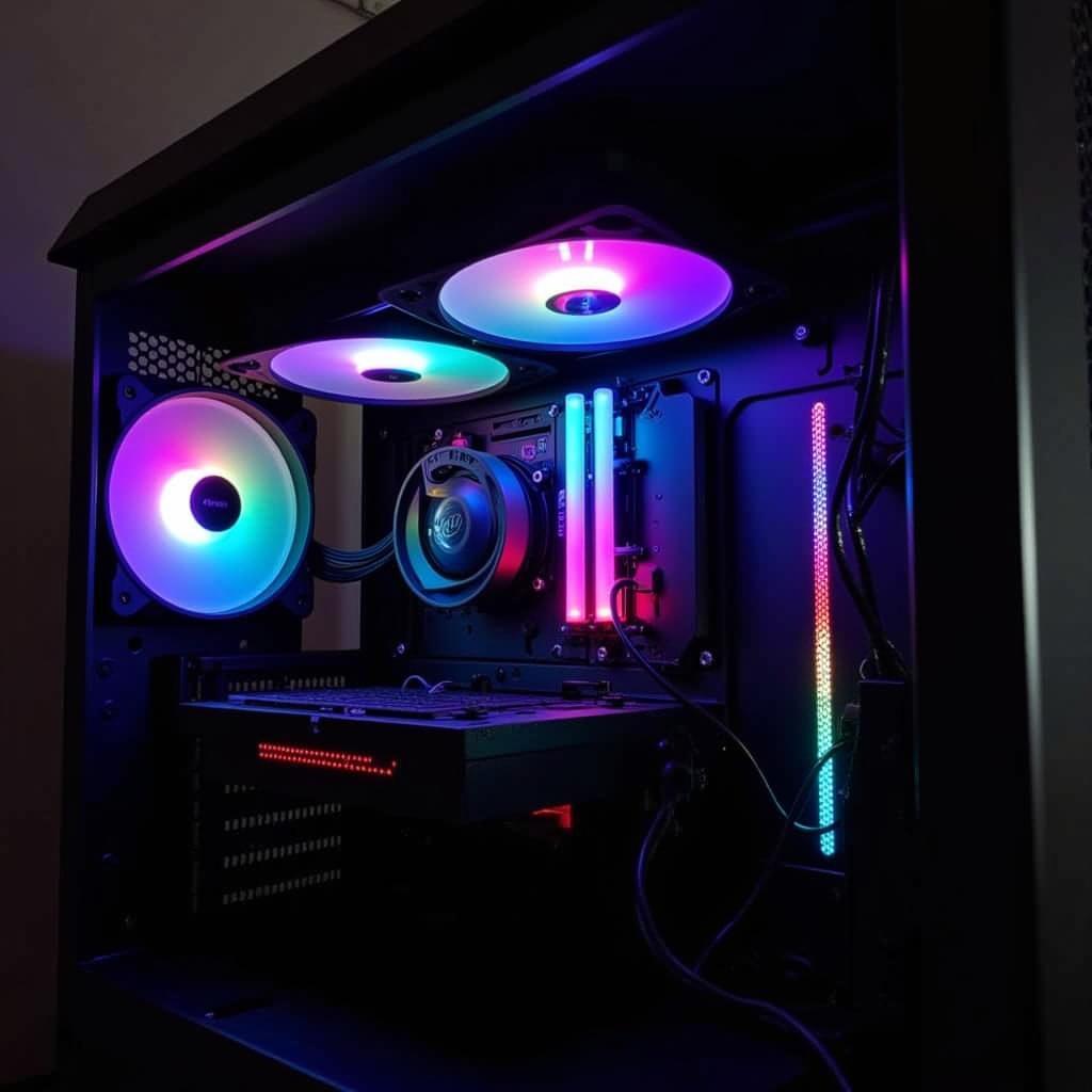 Fan Case Sama Esport V2 RGB Kit Installed in PC Case