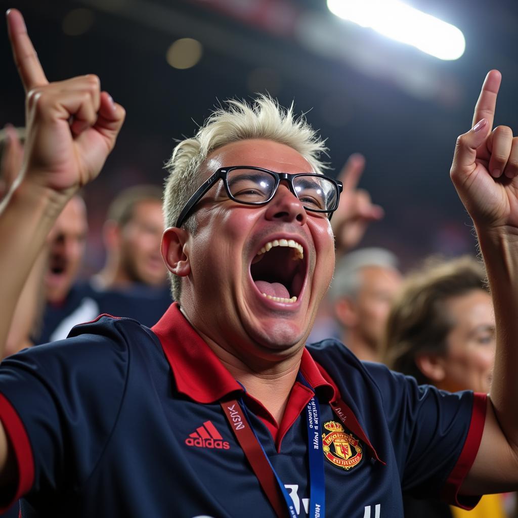 Fan Celebrating a Goal