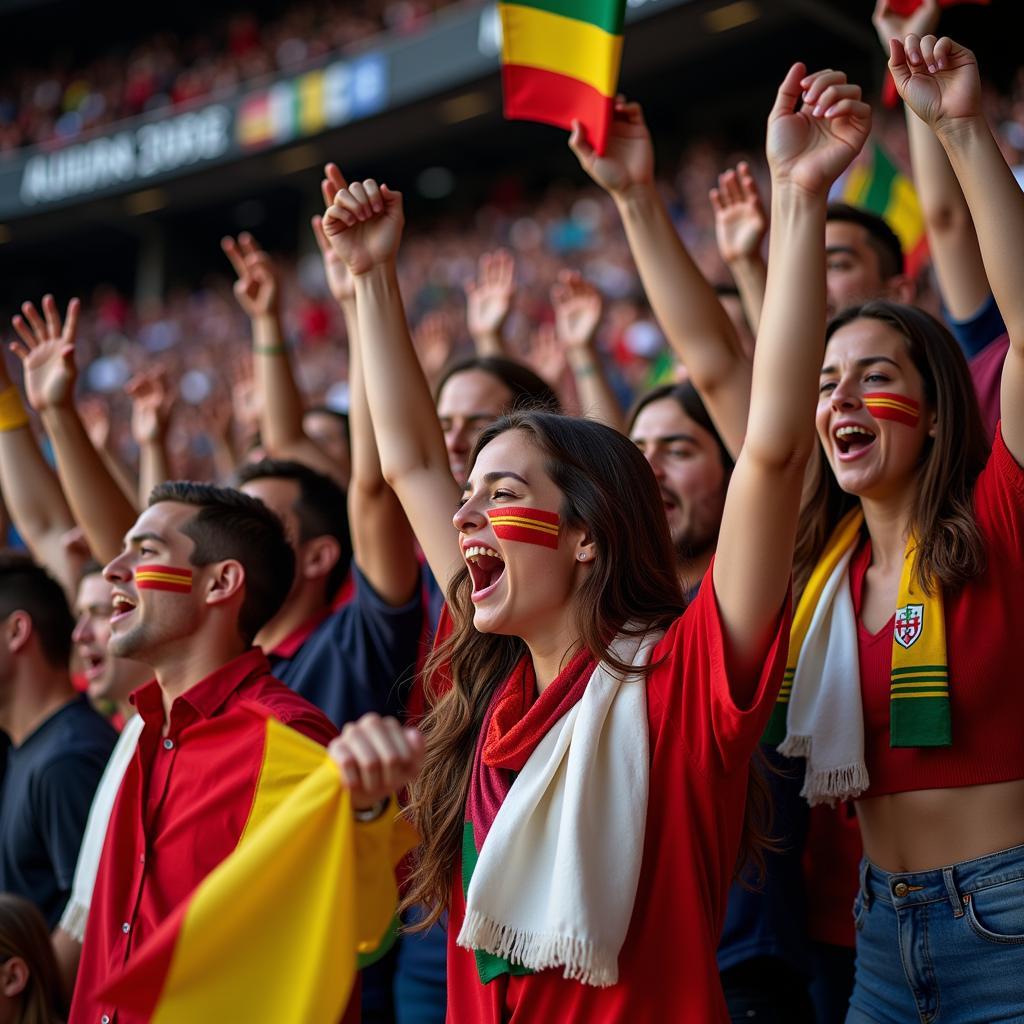 Fan Chants and Rituals at a Football Match