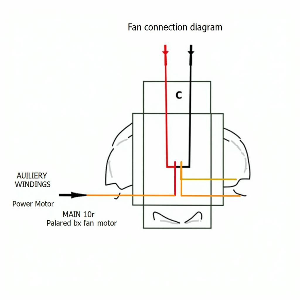 Fan Connection Diagram with Capacitor Components