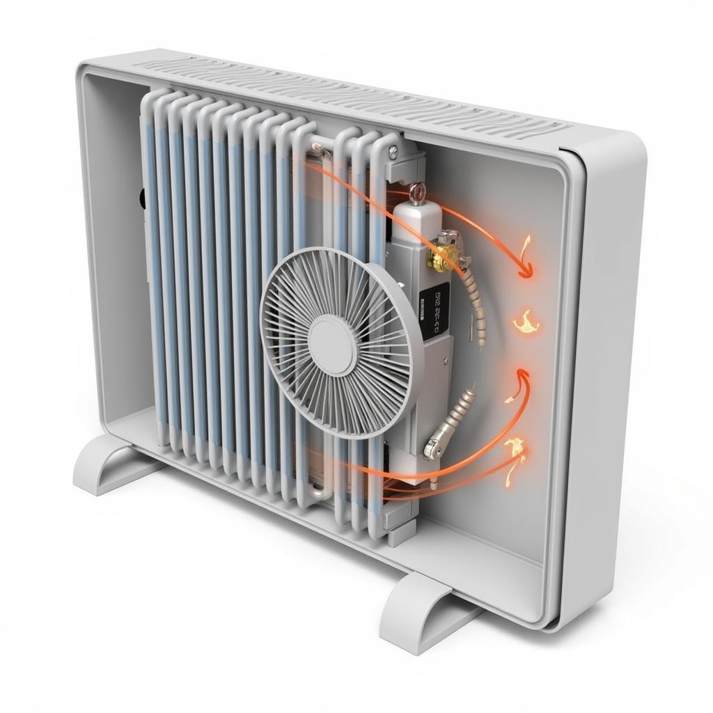 Internal Components of a Fan Convector Radiator