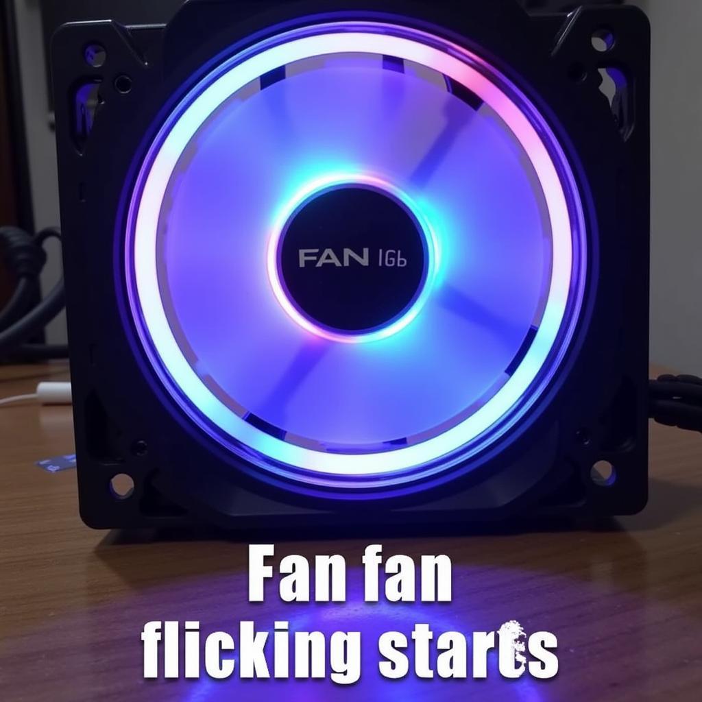 Fan Cool Moon RGB Fan with Flickering Lights