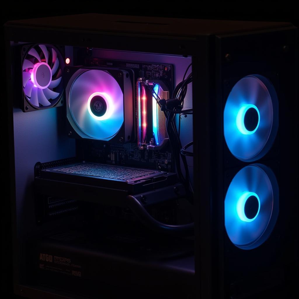 Fan Coolmoon V4 Installed in PC Case