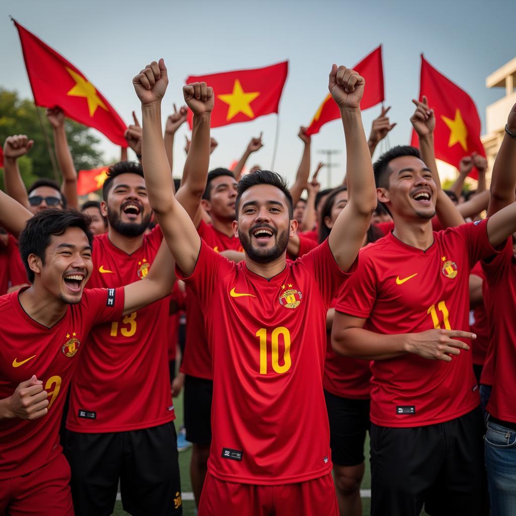 Fan Cứng Celebrating Victory