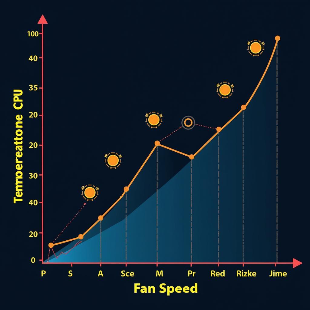 Graph illustrating a fan curve