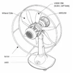 Technical diagram of the fan d2e 160-ah02-15 1x230v