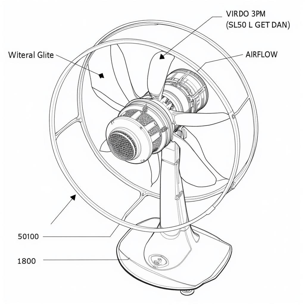 Technical diagram of the fan d2e 160-ah02-15 1x230v