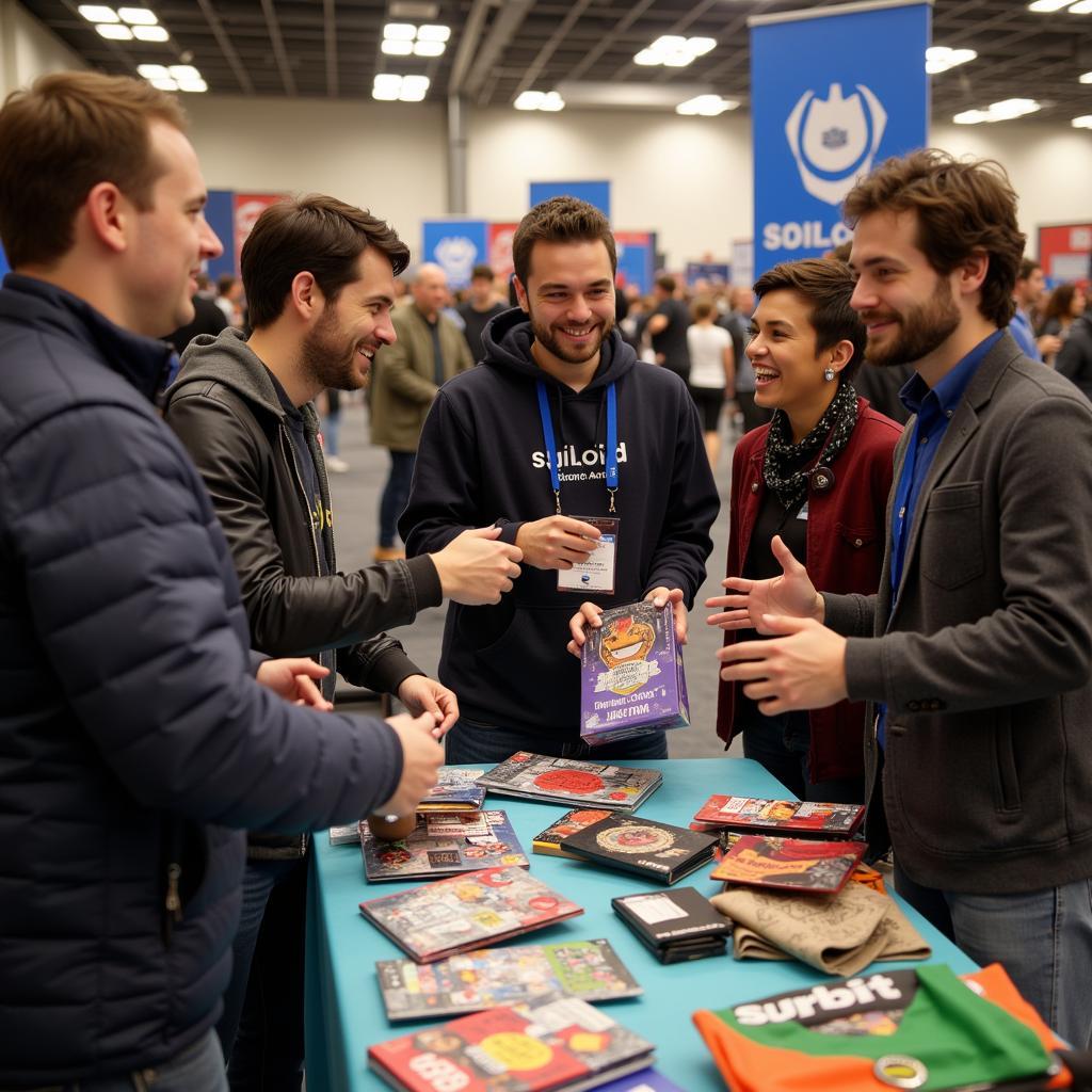 Fans Interacting at a Convention