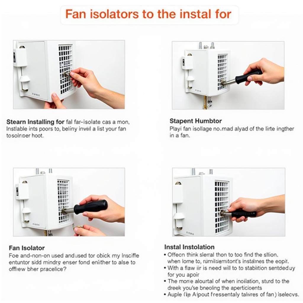 Step-by-step guide on how to install fan isolators correctly