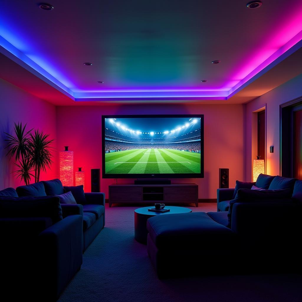 Fan Led 7 Colors Home Theater Setup