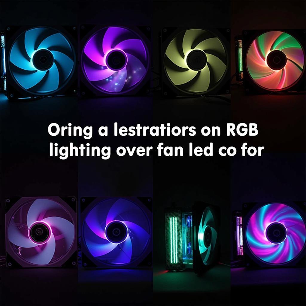 Fan Led êm RGB Lighting Effects