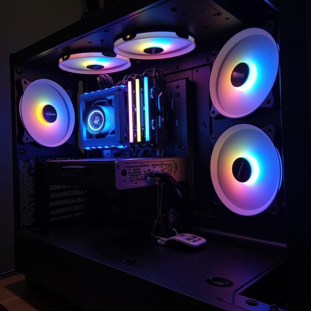 Fan Led Galaxy II Installed in PC Case