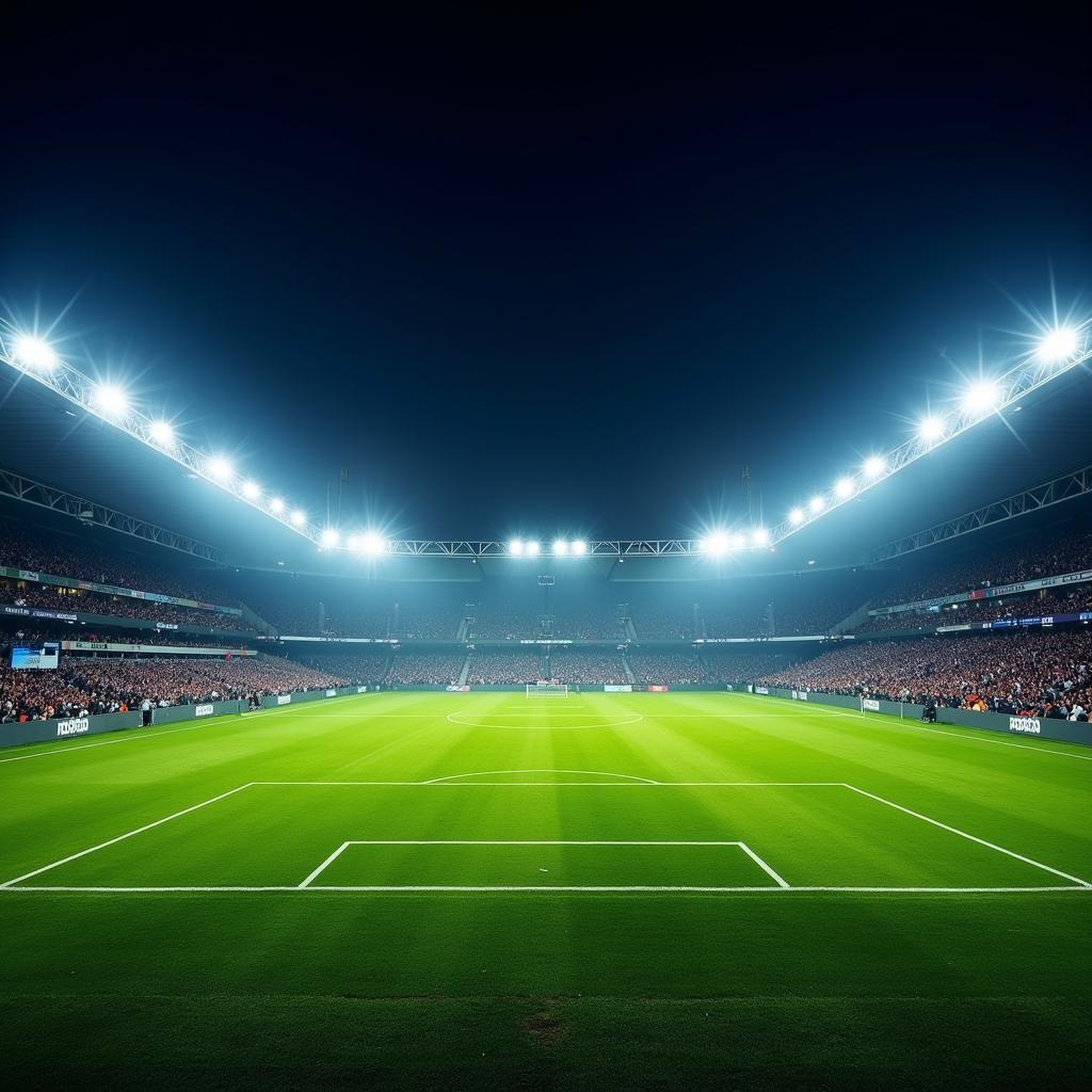 Fan-led non-RGB stadium lighting in action