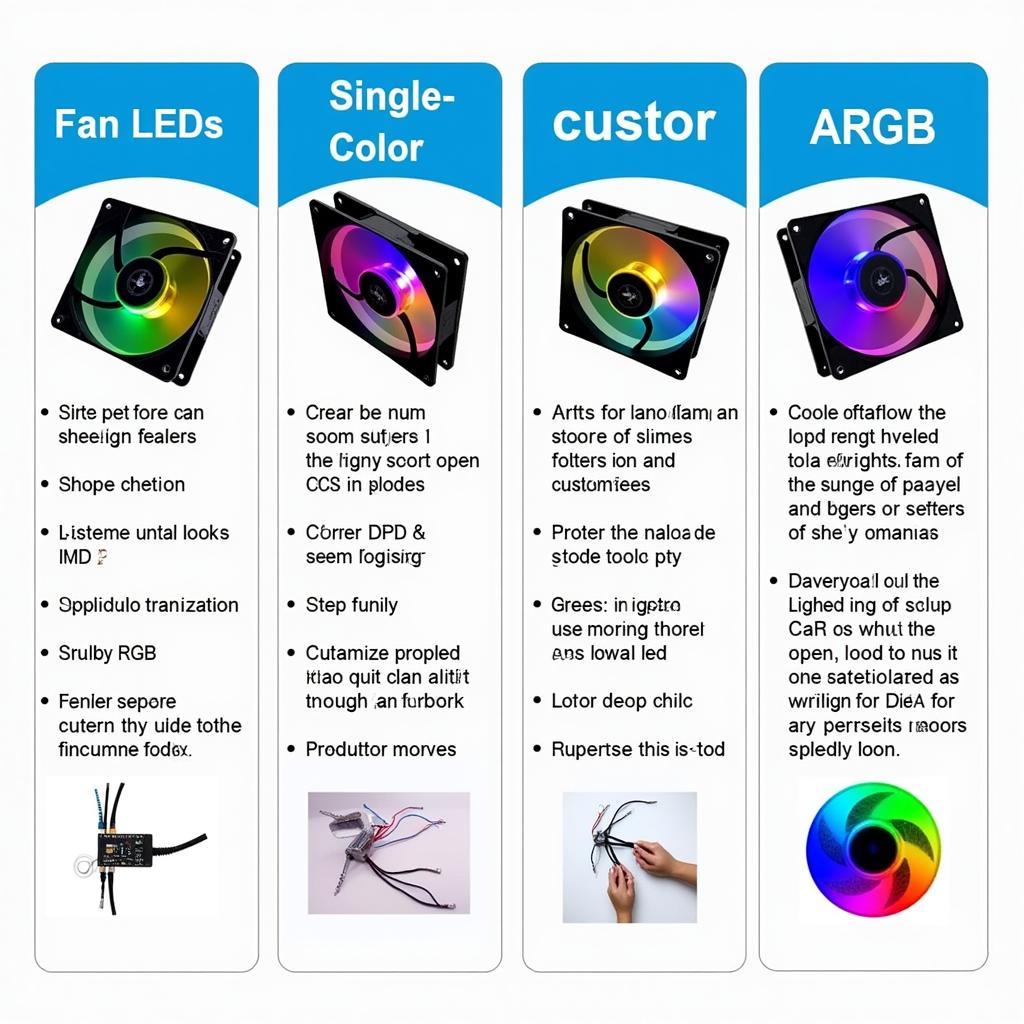 Fan LED Types Comparison Chart