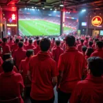 Fan Liverpool Da Nang Watching a Match Together