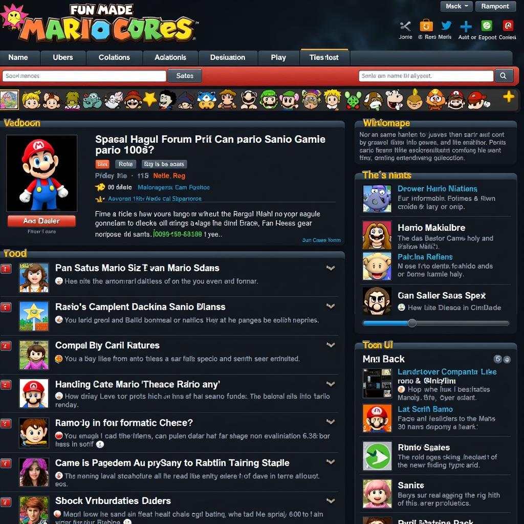 Fan Mario Community Forum Screenshot