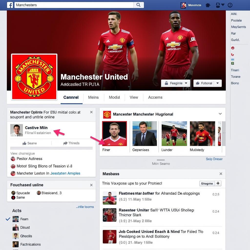 Creating a Manchester United Fan Profile on Facebook