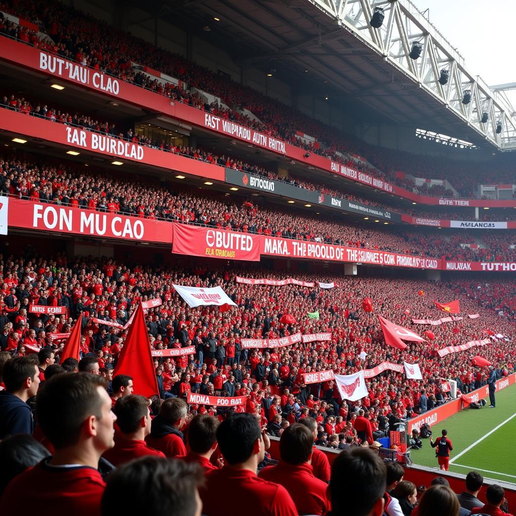 Fan Mu Cao at Old Trafford Stadium