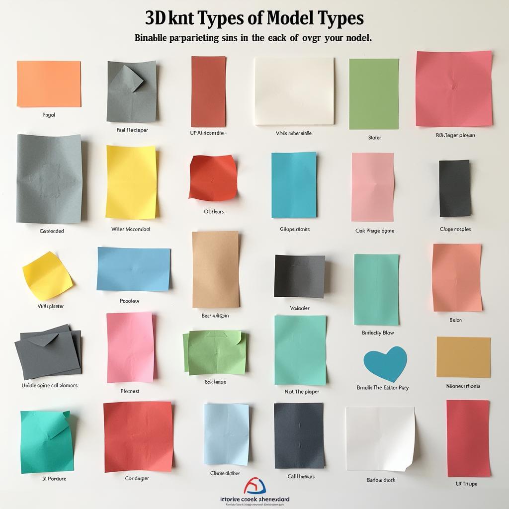 Different types of paper for fan paper 3D models