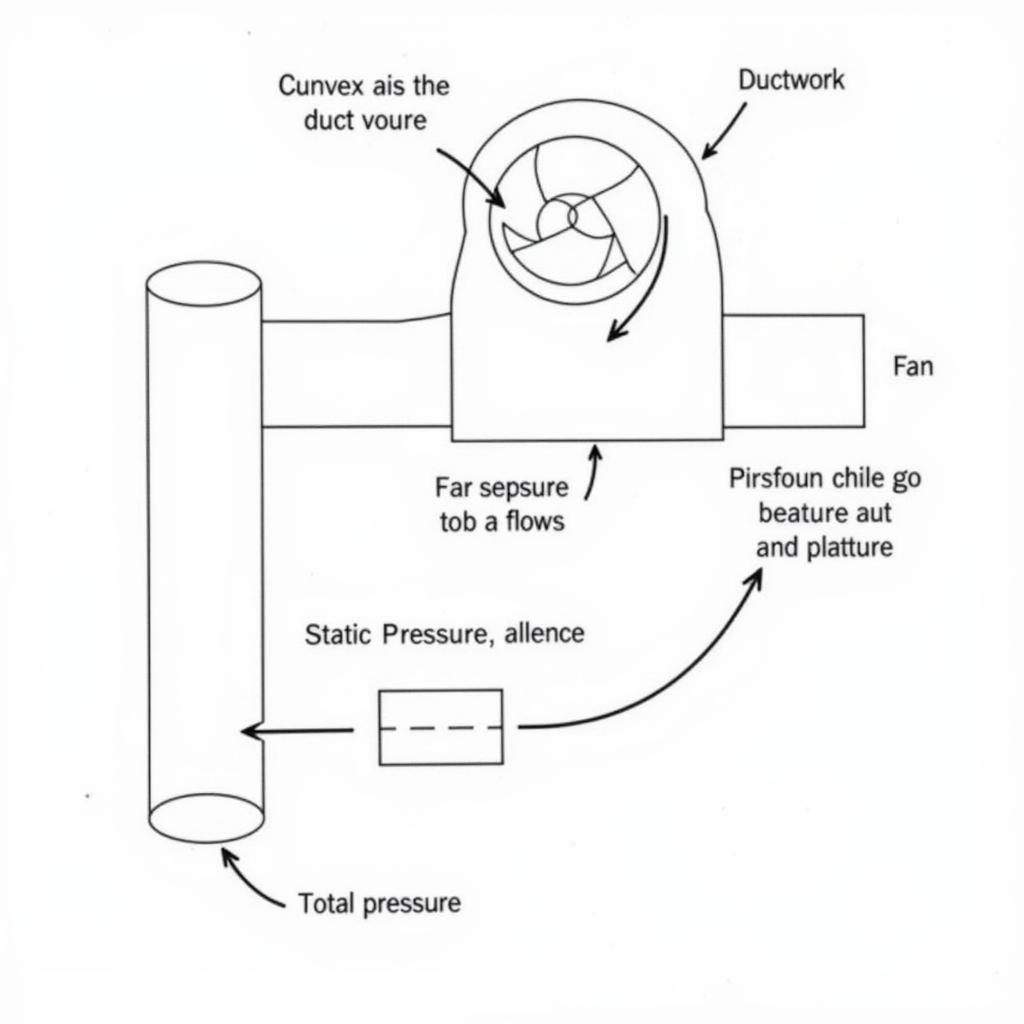 Diagram illustrating fan pressure calculation components