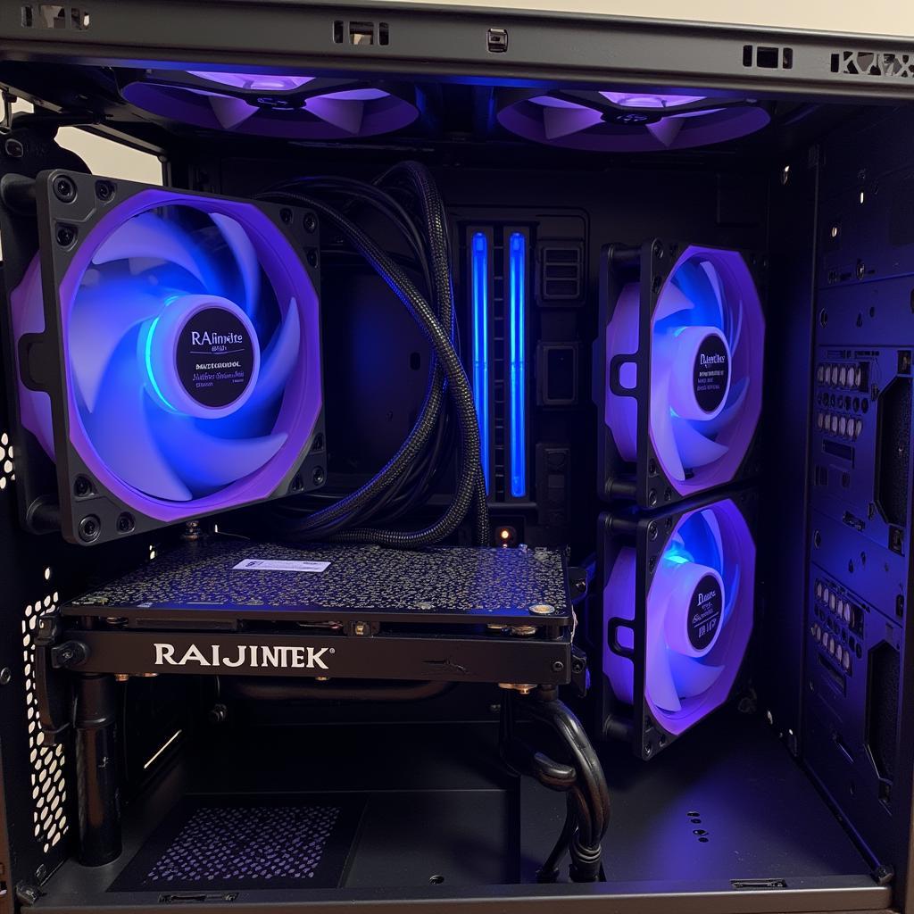 Raijintek Fans Installed in a PC Case