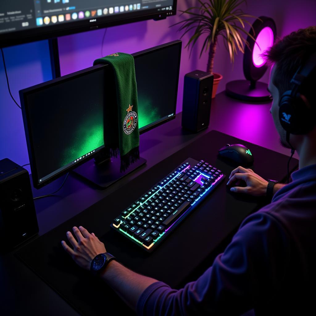 Fan Razer Football Gaming Setup