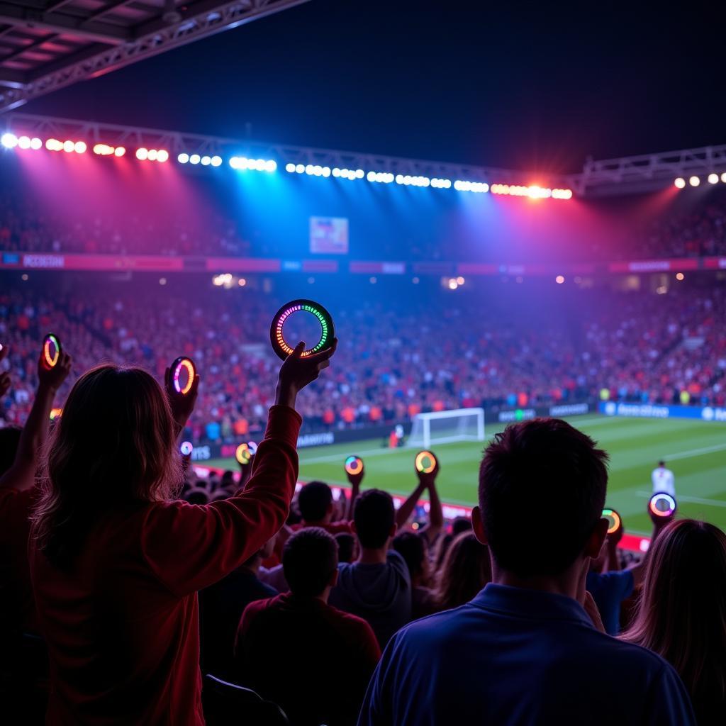 Fan Ring RGB Corona Lights Creating a Vibrant Stadium Atmosphere