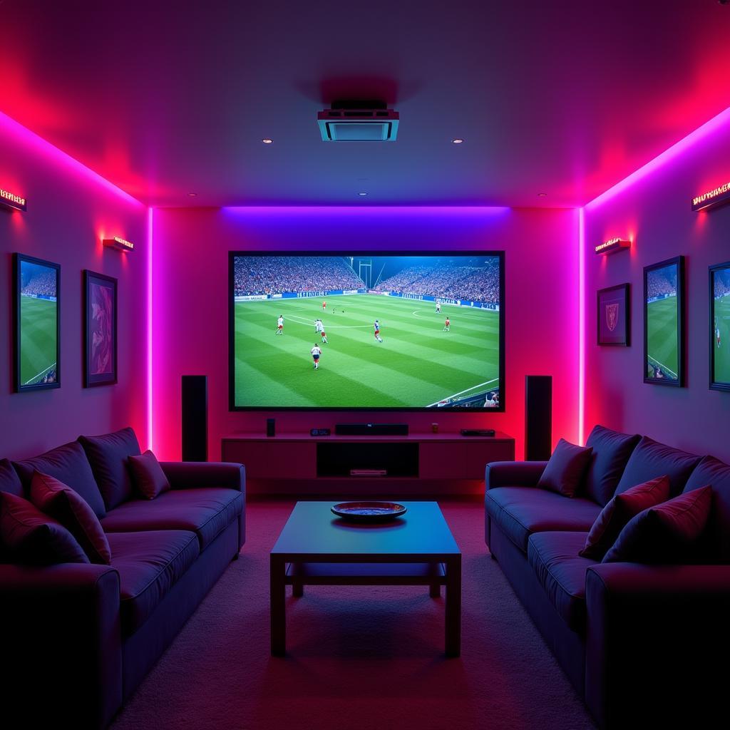 Fan Sama LED Lights in a Home Theater Setup