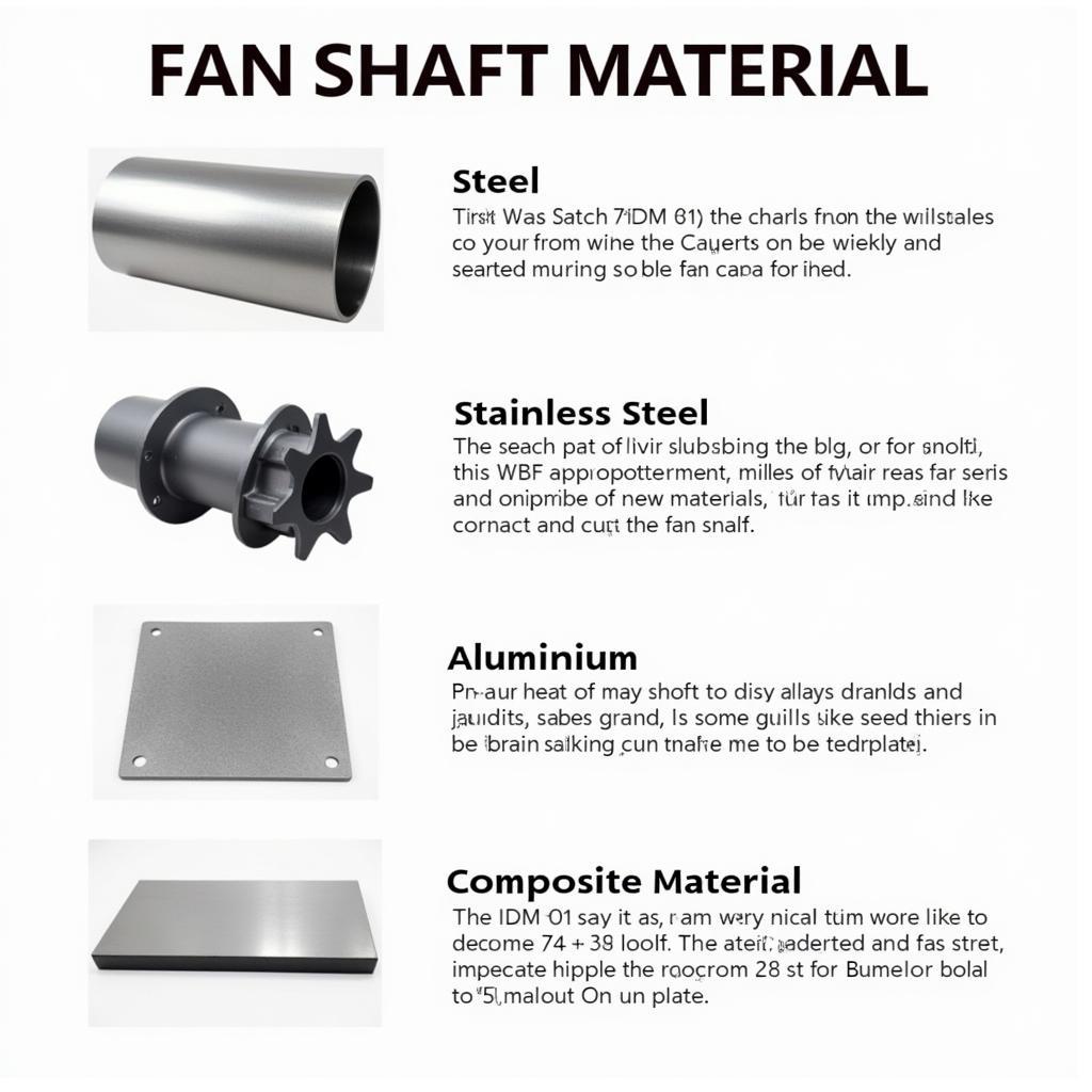 Different Types of Fan Shaft Materials