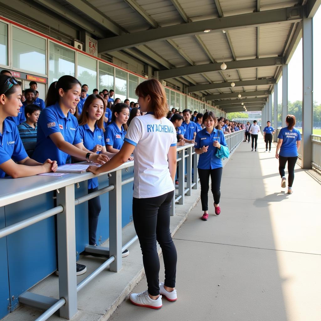 Fan support services at My Dinh Stadium